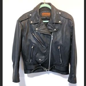 Vintage Leather 90s Motorcycle Jacket size small